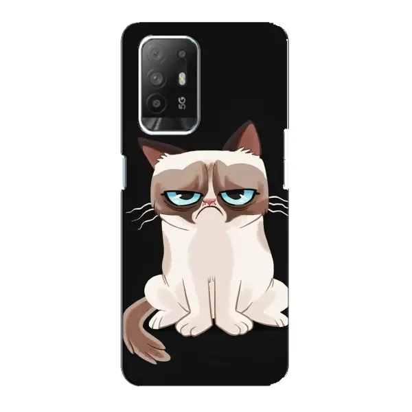 Чехол с принтом «Грустный кот» для OPPO F19 Pro Plus 5G Чехол с принтом «Грустный кот» для OPPO F19 Pro Plus 5G