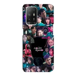 Чехол с принтом «Коллаж Игра кальмара» для OPPO F19 Pro Plus 5G