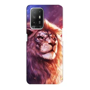 Чехол со Львом для Oppo F19 Pro Plus 5G (VPrint) (Красочный Лев)