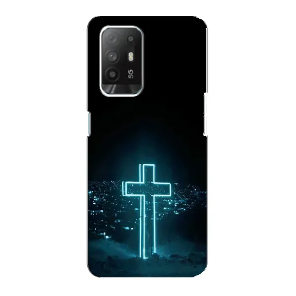 Чехол с принтом «Крест и город» для OPPO F19 Pro Plus 5G Чехол с принтом «Крест и город» для OPPO F19 Pro Plus 5G