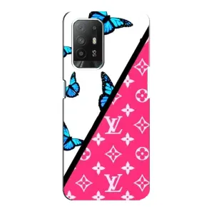 Брендновые Чехлы для Oppo F19 Pro Plus 5G - (PREMIUMPrint) (Мода LV)