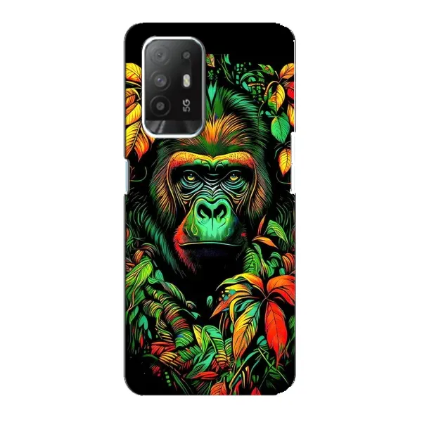 Чохол з принтом «Мавпа в квітах» для OPPO F19 Pro Plus 5G Чохол з принтом «Мавпа в квітах» для OPPO F19 Pro Plus 5G