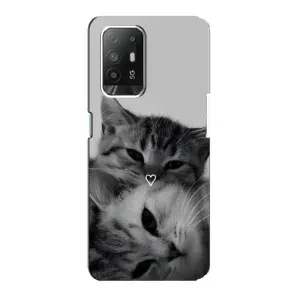 Чехол с рисунком кот на Oppo F19 Pro Plus 5G (Пара котов)