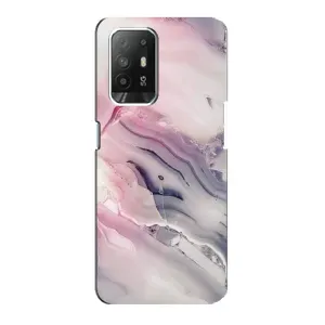 Мраморный чехол на Oppo F19 Pro Plus 5G (VPrint) (Пурпурный Мрамор)