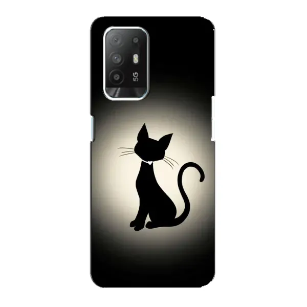 Чехол с принтом «Силуэт котика» для OPPO F19 Pro Plus 5G Чехол с принтом «Силуэт котика» для OPPO F19 Pro Plus 5G