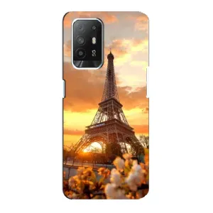 Чехол Эйфелева Башня для Oppo F19 Pro Plus 5G - (AlphaPrint) (Солнечная башня)