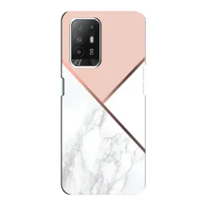 Мраморный чехол на Oppo F19 Pro Plus 5G (VPrint) (Тройной мрамор)