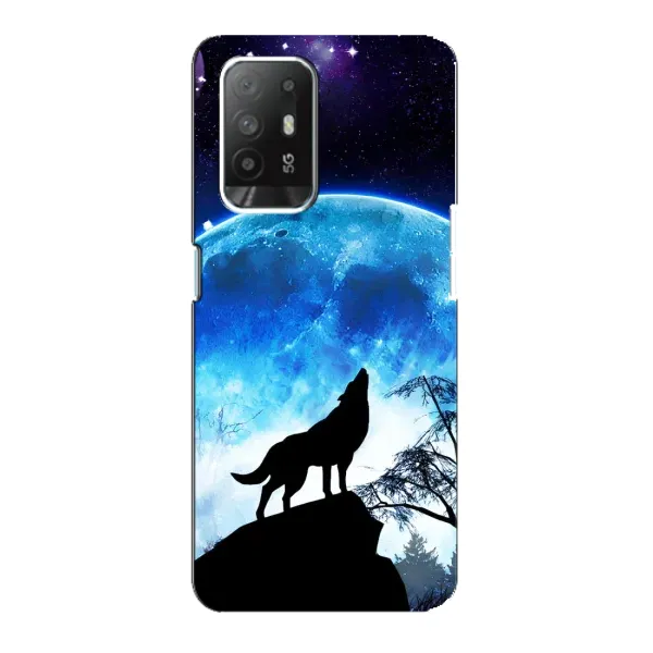 Чехол с принтом «Волк на луну» для OPPO F19 Pro Plus 5G