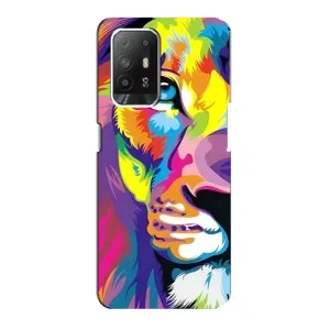 Чехол со Львом для Oppo F19 Pro Plus 5G (VPrint) (Яркий Лев)