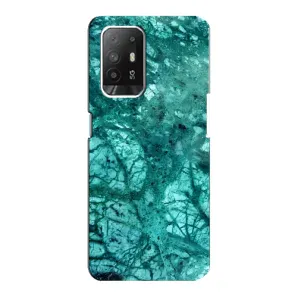 Мраморный чехол на Oppo F19 Pro Plus 5G (VPrint) (Зеленый мрамор)
