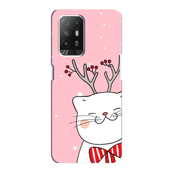 Чехол с принтом «Зимний кот» для OPPO F19 Pro Plus 5G