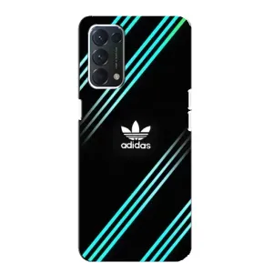 Чехлы Адидас для Oppo F19 (AlphaPrint) (Адидас с полосами)