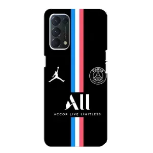 Чехлы PSG для Oppo F19 (AlphaPrint) (футболка ПСЖ)