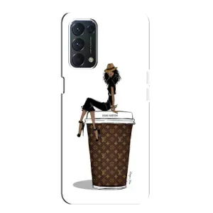 Чехлы Луи Витон для Oppo F19 (AlphaPrint - LOUIS VUITTON) (кофе LOUIS VUITTON)
