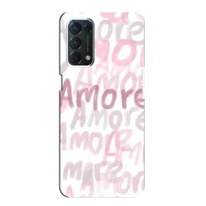 Чехол с розовым рисунком для Oppo F19 (Аморе любовь)
