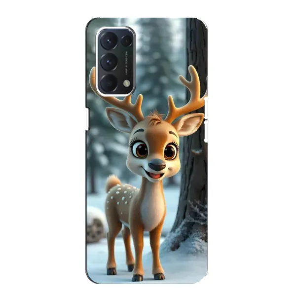Чехол с принтом «Олененок в лесу» для OPPO F19 Чехол с принтом «Олененок в лесу» для OPPO F19