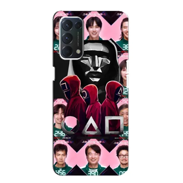 Чехол с принтом «Участники Игра кальмара» для OPPO F19 Чехол с принтом «Участники Игра кальмара» для OPPO F19