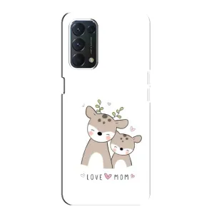 Чехлы для мамы на Oppo F19 (Оленята мама и малыш)