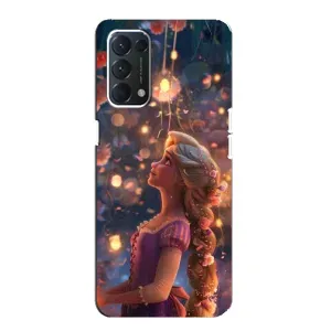 Чехол Рапунцель для Oppo F19 (Рапунцель фонарики)