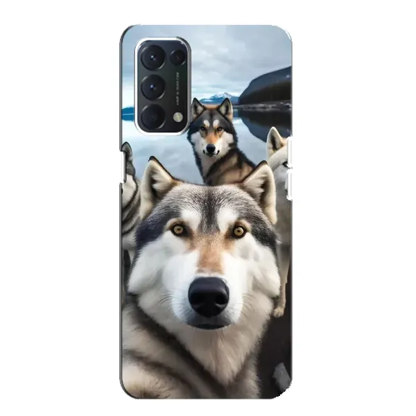 Чохол з принтом «Селфі Хаскі» для OPPO F19