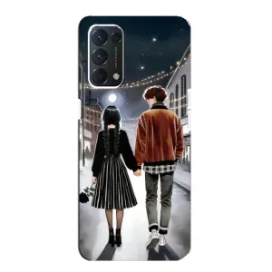 Чехол с дизайном Венздей 2 на Oppo F19 (Уэнздей и Тайлер)