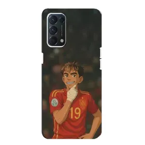 Чехол с футболистом Ламин Ямаль Oppo F19 (Ямаль аниме)