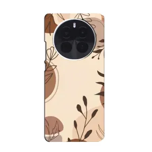 Чехол с цветочным принтом на ОППО F31 Про Плюс 
 (Коричневые цветы)