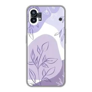 Силконовий чохол з принтом в квітах на OPPO F31 (Фіолетове листя абстракція)