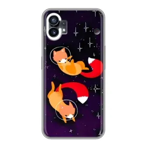Чехлы с картинкой Лисички для OPPO F31 (VPrint) (Лисички космонавты)