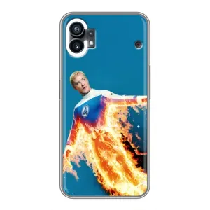 Чехол с принтом Фантастическая четверка для OPPO F31 (Человек-факел в огне)