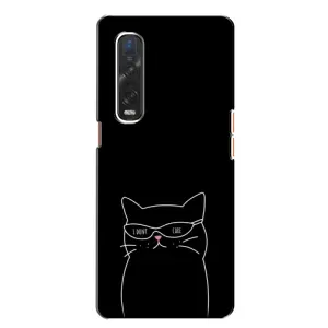 Чохол з принтом «Байдужий кіт» для OPPO Find X2