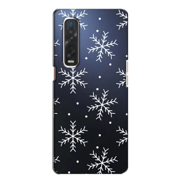 Чехол с принтом «Белые снежинки» для OPPO Find X2 Чехол с принтом «Белые снежинки» для OPPO Find X2