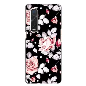 Чохли з квітами для Oppo Find X2 (VPrint) (Квіти на чорному)