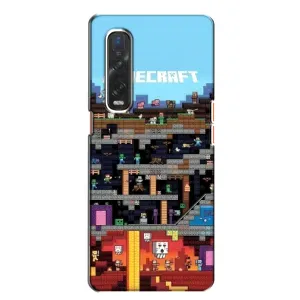 Чохол Майнкрафт на Oppo Find X2 (AlphaPrint) Minecraft (фон Minecraft)