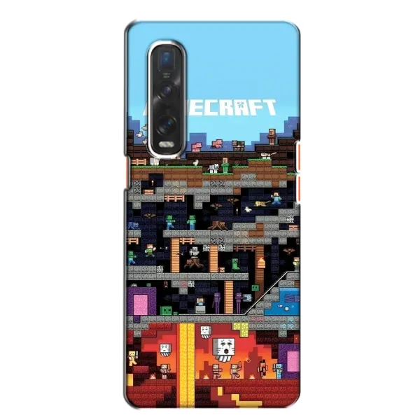 Чохол з принтом «фон Minecraft» для OPPO Find X2