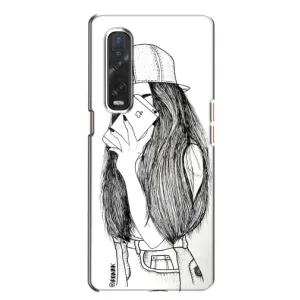 Чехол с печатью для Oppo Find X2 - (Мода) (AlphaPrint) (Фото девочки)