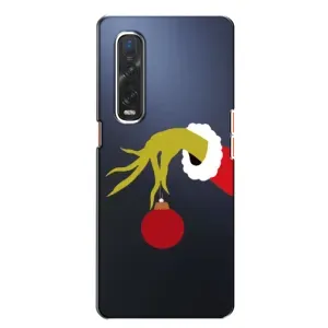Зимні Чохли для OPPO Find X2:
ОППО Файнд Ікс2 - прозорий фон (Грінч з іграшкою)