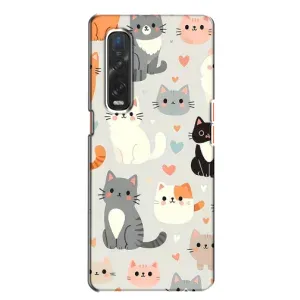 Чохол з принтом «Колаж котів» для OPPO Find X2
