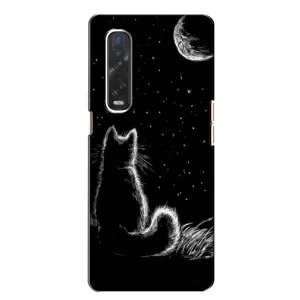 Чохол з принтом для Oppo Find X2 (AlphaPrint) Модні коти