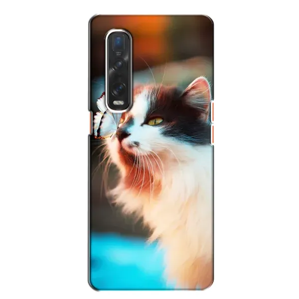 Чехол с принтом «Котик с бабочкой» для OPPO Find X2