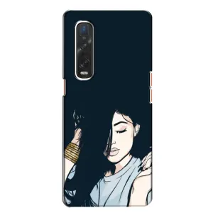 Чехол с печатью для Oppo Find X2 - (Мода) (AlphaPrint) (Красивая девочка)