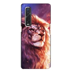 Чехол со Львом для Oppo Find X2 (VPrint) (Красочный Лев)