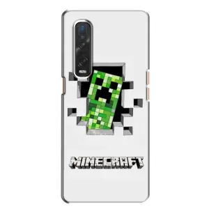 Чохол Майнкрафт на Oppo Find X2 (AlphaPrint) Minecraft (кріпер Майнкрафт)