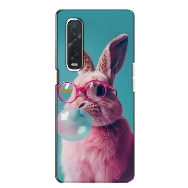 Чехол с принтом «Кролик в очках» для OPPO Find X2