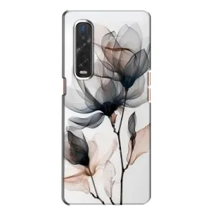 Чохол з квітковим принтом на OPPO Find X2:
				ОППО Файнд Ікс2 (Квіти на білому)