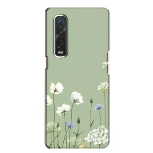 Чохол з квітковим принтом на OPPO Find X2:
				ОППО Файнд Ікс2 (Квіти на зеленому)
