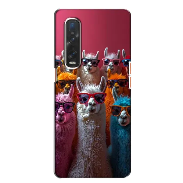 Чехол с принтом «Ламы в очках» для OPPO Find X2