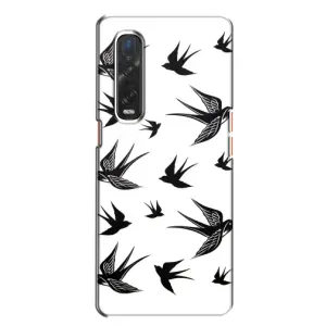 Чохол з пташками на Oppo Find X2 (VPrint) (Ластівки)