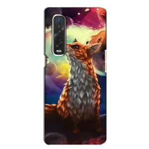 Чехлы с картинкой Лисички для Oppo Find X2 (VPrint) (Лисица в космосе)