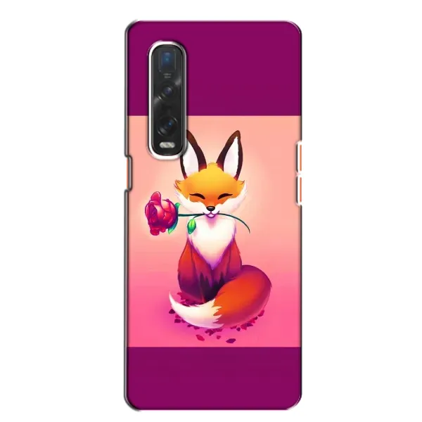 Чехол с принтом «Лисичка с розочкой» для OPPO Find X2